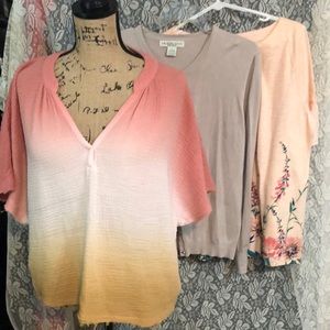 Three women’s tops